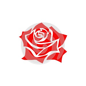 Rose icon logo design vector template