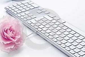 Rose and keyboard computer