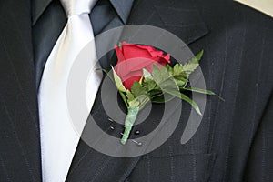 Rose lapel suit photo