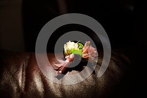 Rose and Lily Boutonniere