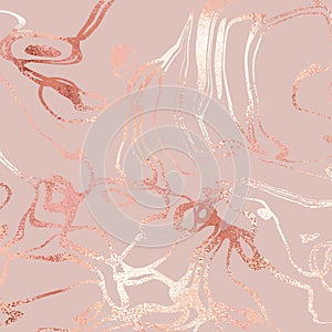 Rose marble. Luxury vector texture with a foil effect