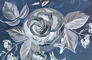 Rose,mosaic picture.Concept foe wall and home decoration