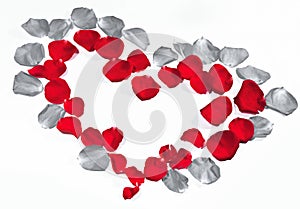 Rose petal heart