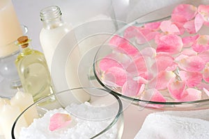 Rose petal spa