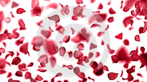 Rose petals falling photo