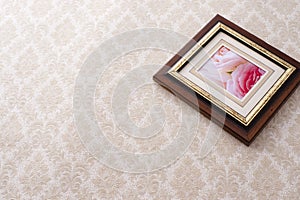 Rose photo in frame
