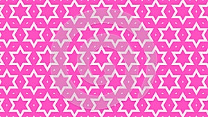 Rose Pink Seamless Stars Pattern Background