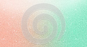 Rose pink and turquoise gradient glittering sparkles glow texture background