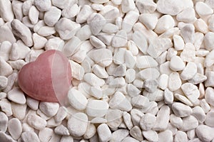 Rose quartz heart.