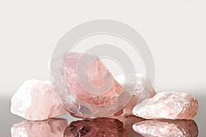 Rose quartz uncut, crystal healing for love and heart