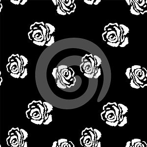 Rose seamless pattern. Vintage background with