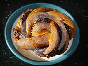 Rose shape babka bread