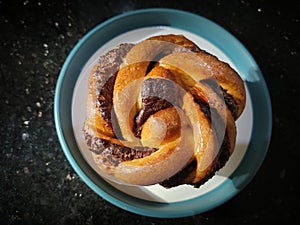 Rose shape babka bread