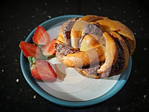 Rose shape babka bread