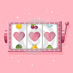 Rose slot machine for girls with hearts