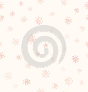 Rose snowflake pattern. Seamless vector background