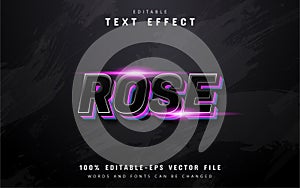 Rose text, 3d style text effect