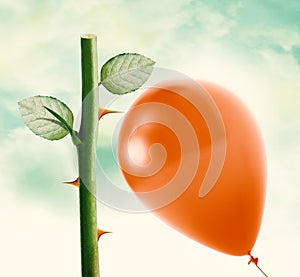 Rose thorn and Red Balloon