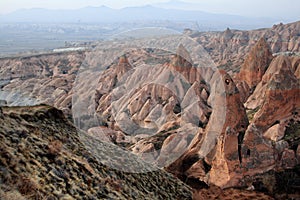 The rose valley in Cappadocia