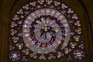 Rose Window Christ Stained Glass Notre Dame Paris France