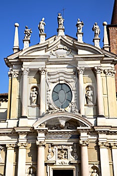 Rose window italy lombardy in the busto arsizio old photo