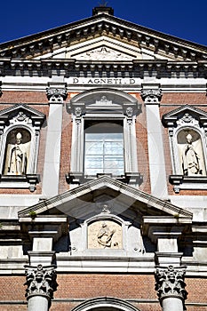 rose window italy lombardy in the somma lombardo brick