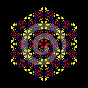 Rose window leadlight impression