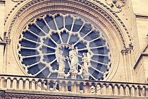 Rose window in Notredame Paris