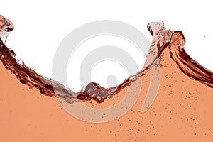 Rose wine splash - close up abstract background