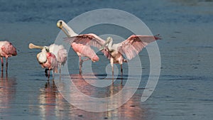 Roseate Spoonbills, J.N. 'Ding' Darling National Wildlife Refuge, Sanibel Island, Florida