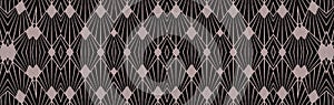 Rosegold And Black Art Deco Border