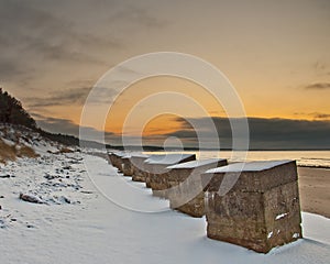Roseisle beach in winter