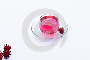 Rosella flower tea used as traditional herbal medicine