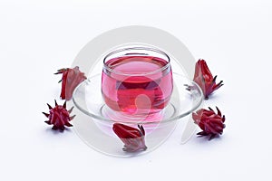 Rosella flower tea used as traditional herbal medicine