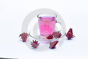 Rosella flower tea used as traditional herbal medicine