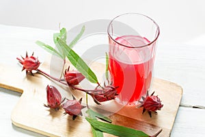 Roselle juice for health.a drink for good health photo