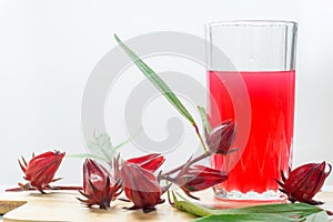 Roselle juice for health.a drink for good health photo