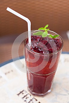 Roselle mocktail drink