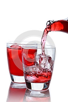 Roselle mocktail drink with Hibiscus sabdariffa or roselle fruit