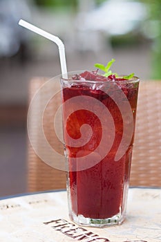 Roselle mocktail drink