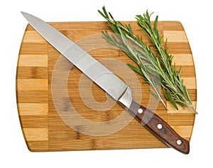 Rosemary on cutting board