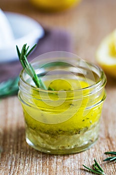 Rosemary and garlic lemon salad dressing