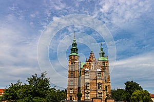 Rosenborg castle in Copenhagen. Rosenborg castle in Kongens Have - Rosenborg King`s garden