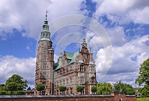 Rosenborg Castle or Slot in Copenhagen, Denmark