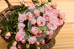 Roses in a basket