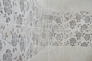 Roses Bathroom tile wall