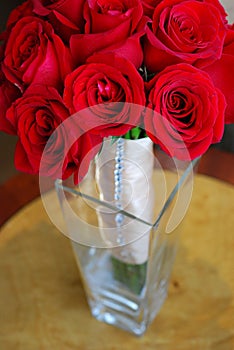 Roses bouquet in vase