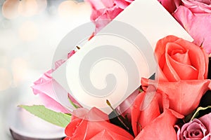 Roses and Card