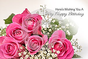 Roses Happy Birthday Card