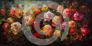 Roses in Hyper-realistic Surrealism, Made with Generative AI